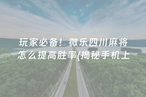 给大家科普一下“微乐天津麻将输赢有什么规律”（提高胜率技巧)