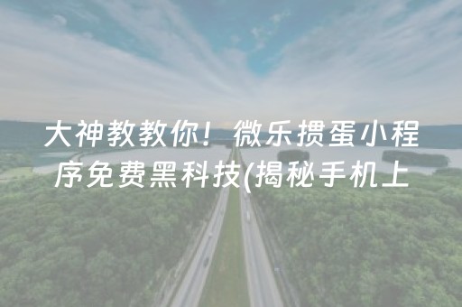 大神教教你！微乐掼蛋小程序免费黑科技(揭秘手机上攻略插件)