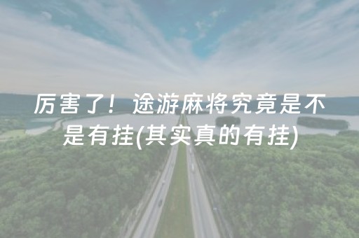 厉害了！途游麻将究竟是不是有挂(其实真的有挂)