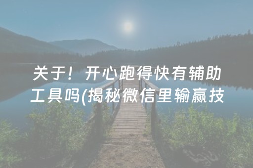 关于！开心跑得快有辅助工具吗(揭秘微信里输赢技巧)