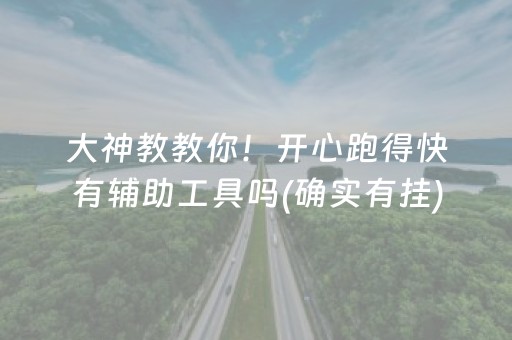 大神教教你！开心跑得快有辅助工具吗(确实有挂)