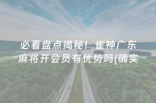 必看盘点揭秘！雀神广东麻将开会员有优势吗(确实有挂)