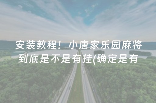 安装教程！小唐家乐园麻将到底是不是有挂(确定是有挂)