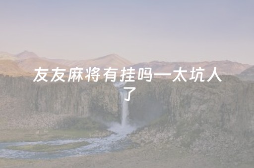 友友麻将有挂吗—太坑人了（友友麻将链接）