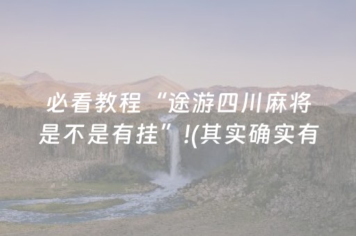 必看教程“途游四川麻将是不是有挂”!(其实确实有挂)-抖音