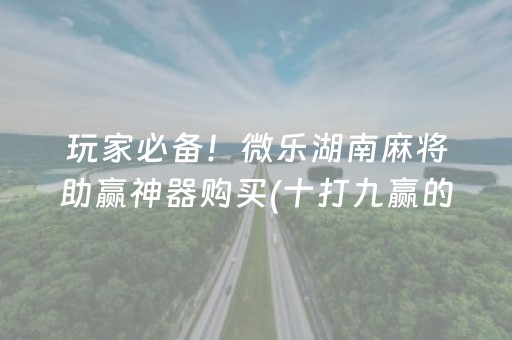 玩家必备！微乐湖南麻将助赢神器购买(十打九赢的打法)