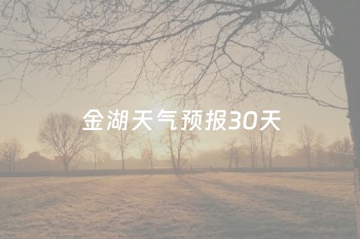 金湖天气预报30天（金湖天气预报30天人）