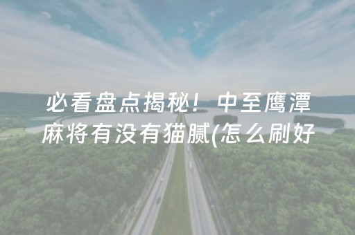 必看盘点揭秘！中至鹰潭麻将有没有猫腻(怎么刷好牌)