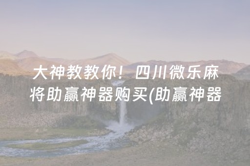 大神教教你！四川微乐麻将助赢神器购买(助赢神器购买)