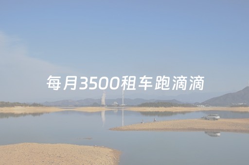 每月3500租车跑滴滴（每月3500租车跑滴滴在哪里租）