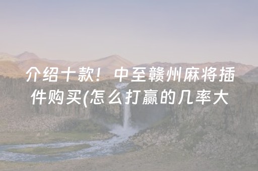 介绍十款！中至赣州麻将插件购买(怎么打赢的几率大)