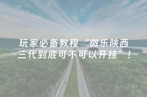 玩家必备教程“微乐陕西三代到底可不可以开挂”!专业师傅带你一起了解（详细教程）-抖音