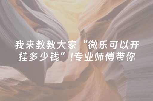 我来教教大家“微乐可以开挂多少钱”!专业师傅带你一起了解（详细教程）-抖音