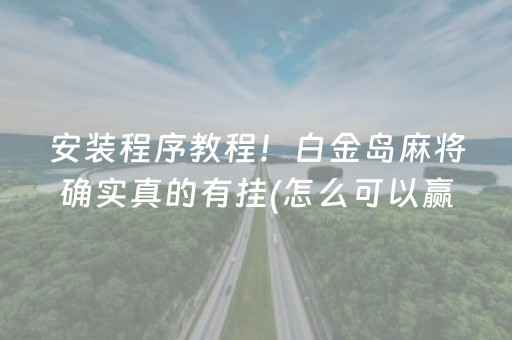 安装程序教程！白金岛麻将确实真的有挂(怎么可以赢)