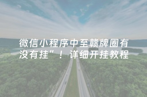 微信小程序中至赣牌圈有没有挂”！详细开挂教程（确实真的有挂)-抖音