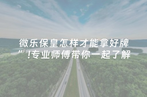 微乐保皇怎样才能拿好牌”!专业师傅带你一起了解（详细教程）-抖音