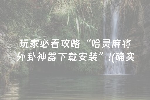 玩家必看攻略“哈灵麻将外卦神器下载安装”!(确实是有挂)-抖音