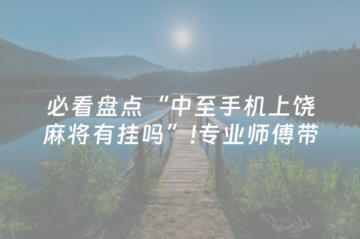 必看盘点“中至手机上饶麻将有挂吗”!专业师傅带你一起了解（详细教程）-抖音