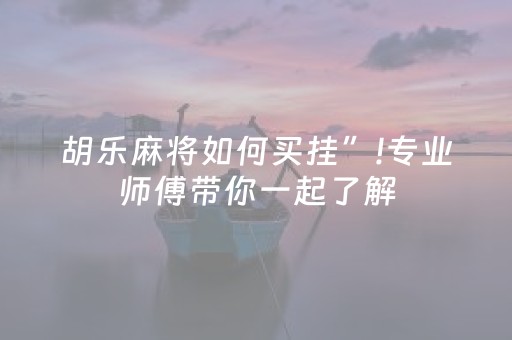 胡乐麻将如何买挂”!专业师傅带你一起了解（详细教程）-抖音