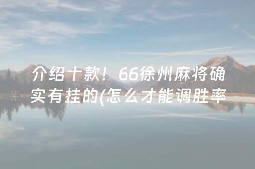 介绍十款！66徐州麻将确实有挂的(怎么才能调胜率)