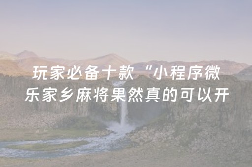 玩家必备十款“小程序微乐家乡麻将果然真的可以开挂”(原来真的有挂)-抖音