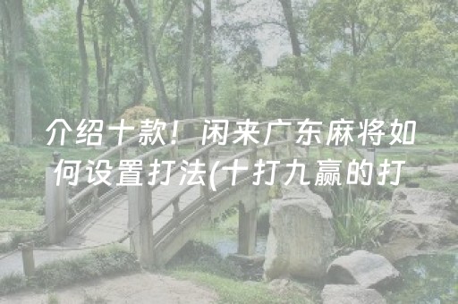 介绍十款！闲来广东麻将如何设置打法(十打九赢的打法)