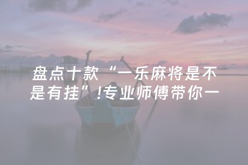 盘点十款“一乐麻将是不是有挂”!专业师傅带你一起了解（详细教程）-抖音