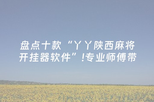 盘点十款“丫丫陕西麻将开挂器软件”!专业师傅带你一起了解（详细教程）-抖音