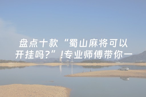 盘点十款“蜀山麻将可以开挂吗?”!专业师傅带你一起了解（详细教程）-抖音