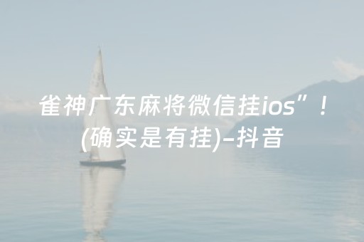 雀神广东麻将微信挂ios”!(确实是有挂)-抖音