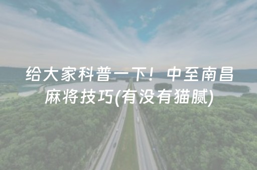 给大家科普一下！中至南昌麻将技巧(有没有猫腻)