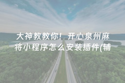 大神教教你！开心泉州麻将小程序怎么安装插件(辅牌器购买)