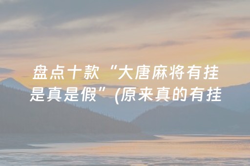 盘点十款“大唐麻将有挂是真是假”(原来真的有挂)-抖音