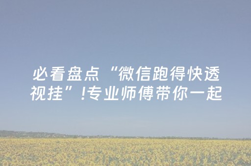 必看盘点“微信跑得快透视挂”!专业师傅带你一起了解（详细教程）-抖音