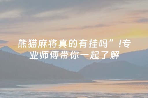 熊猫麻将真的有挂吗”!专业师傅带你一起了解（详细教程）-抖音