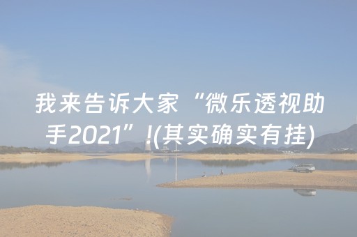 我来告诉大家“微乐透视助手2021”!(其实确实有挂)-抖音