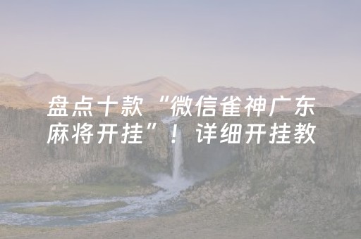 盘点十款“微信雀神广东麻将开挂”！详细开挂教程（确实真的有挂)-抖音