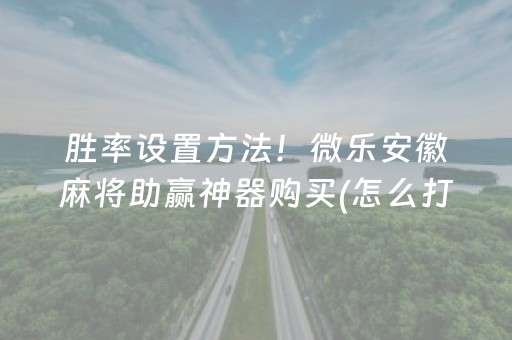 胜率设置方法！微乐安徽麻将助赢神器购买(怎么打系统才能给好牌)