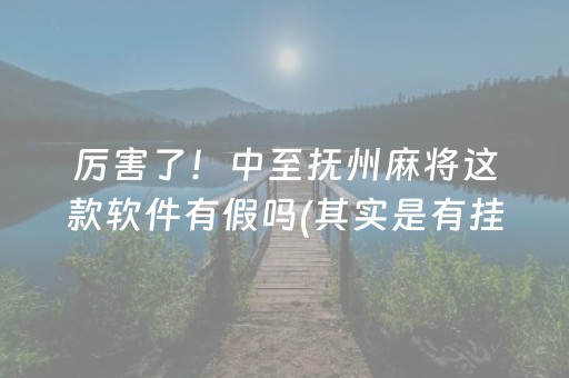 厉害了！中至抚州麻将这款软件有假吗(其实是有挂确实有挂)