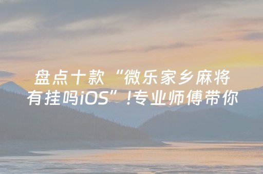 盘点十款“微乐家乡麻将有挂吗iOS”!专业师傅带你一起了解（详细教程）-抖音