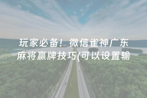 玩家必备！微信雀神广东麻将赢牌技巧(可以设置输赢吗)