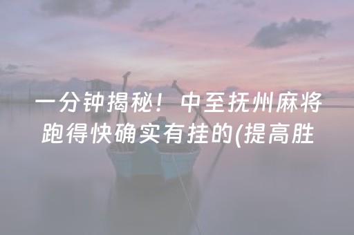 一分钟揭秘！中至抚州麻将跑得快确实有挂的(提高胜率技巧)