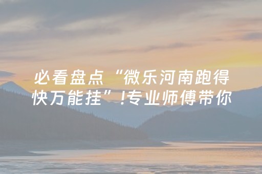 必看盘点“微乐河南跑得快万能挂”!专业师傅带你一起了解（详细教程）-抖音