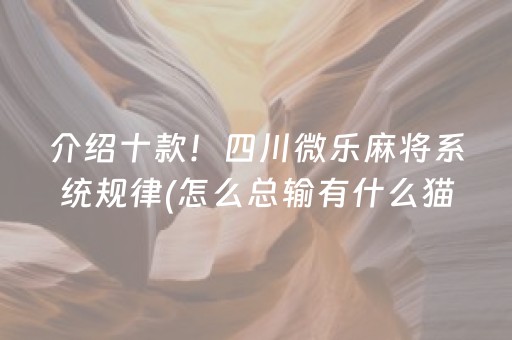 介绍十款！四川微乐麻将系统规律(怎么总输有什么猫腻)