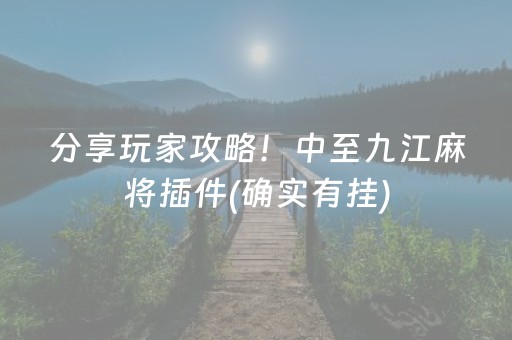 分享玩家攻略！中至九江麻将插件(确实有挂)