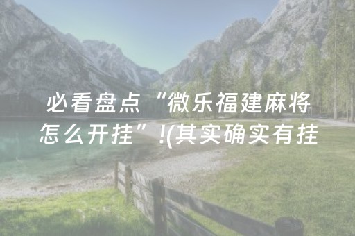 必看盘点“微乐福建麻将怎么开挂”!(其实确实有挂)-抖音