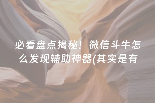 必看盘点揭秘！微信斗牛怎么发现辅助神器(其实是有挂的)