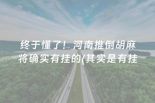 终于懂了！河南推倒胡麻将确实有挂的(其实是有挂确实有挂)