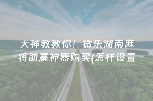 大神教教你！微乐湖南麻将助赢神器购买(怎样设置好牌)