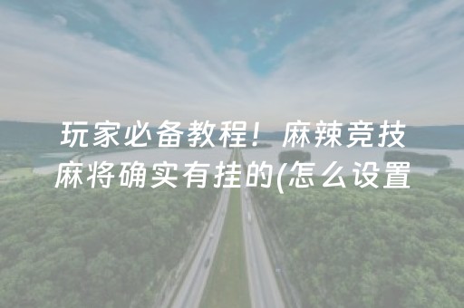 玩家必备教程！麻辣竞技麻将确实有挂的(怎么设置会赢)